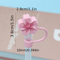 Silicone Straw Tip Covers 5pcs - Reusable Leakproof Straw Plugs