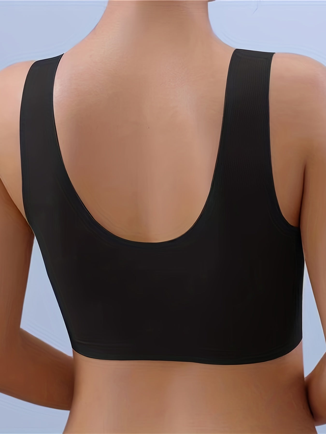 Scallop Trim Wireless Bra Seamless Full Coverage Women's Lingerie