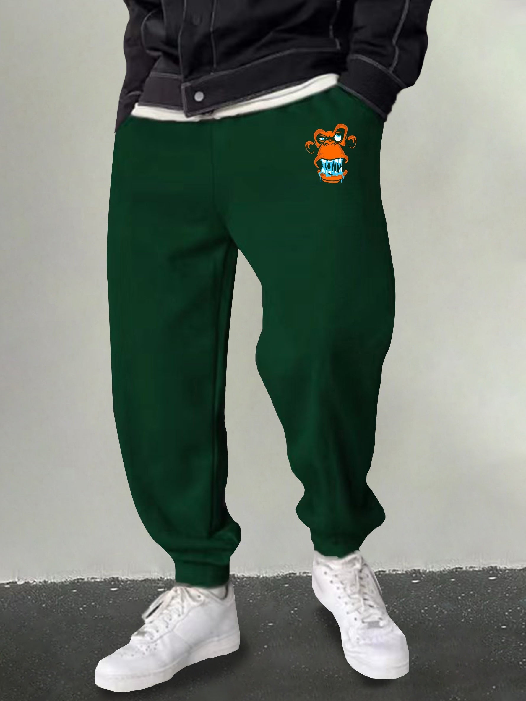 Men's Monkey Print Joggers Sweatpants Outdoor