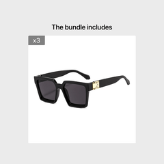 Vintage Square Sunglasses Women's Transparent Eyeglasses UV Protection