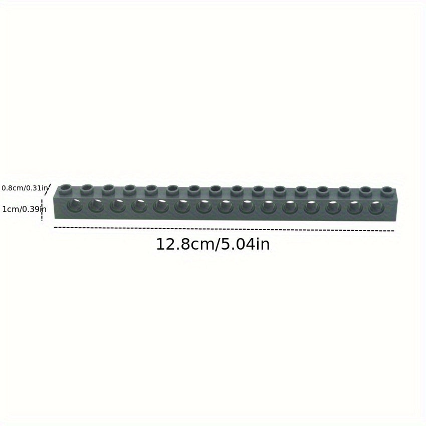 10pcs 1X16 Perforated Brick Building Blocks - MOC Parts