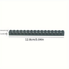 10pcs 1X16 Perforated Brick Building Blocks - MOC Parts