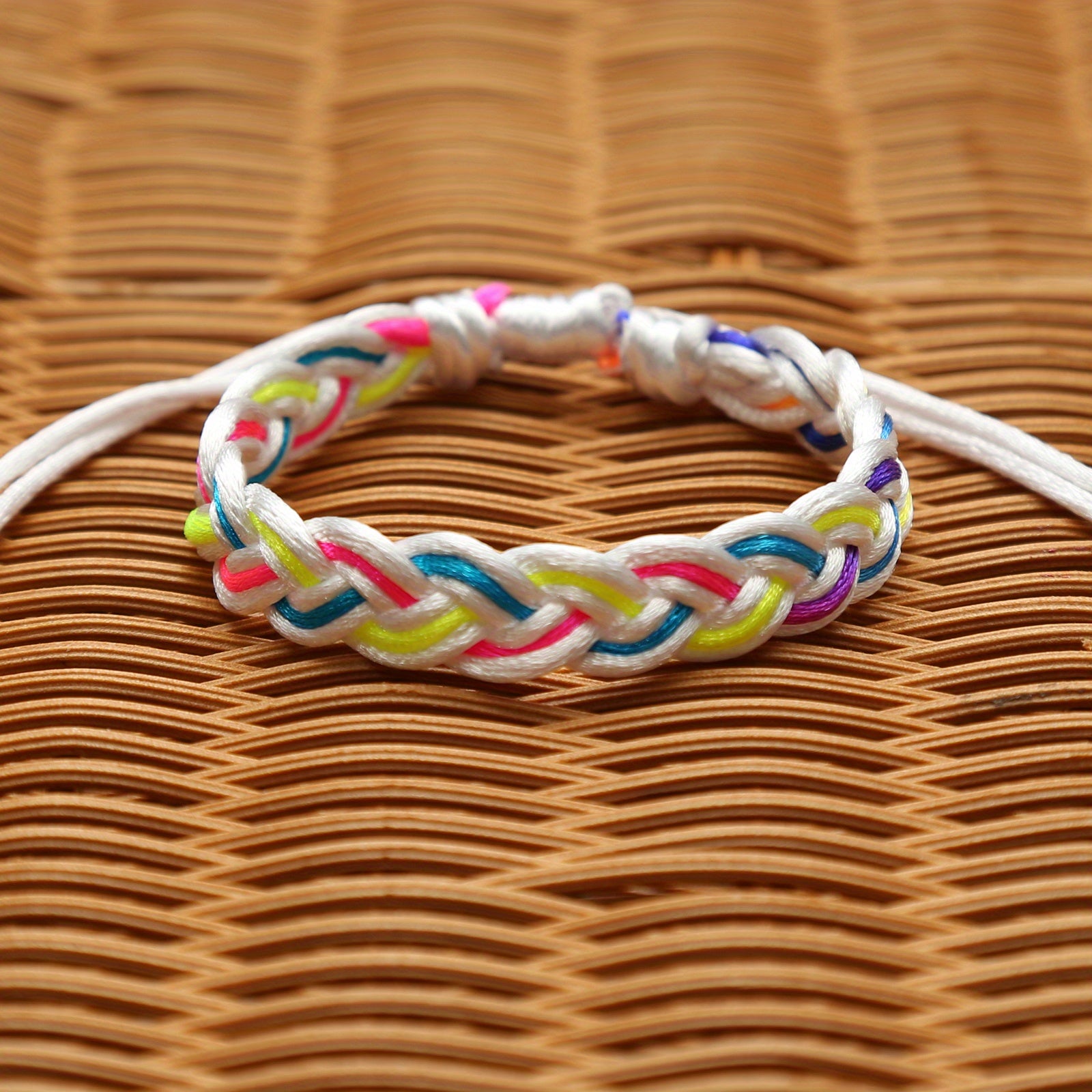 1 Pc Hand Braided Baseball Bracelet Unisex Style Adjustable Men Women