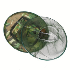 Camouflage Mosquito Repellent Hat for Fishing Outdoor Activities