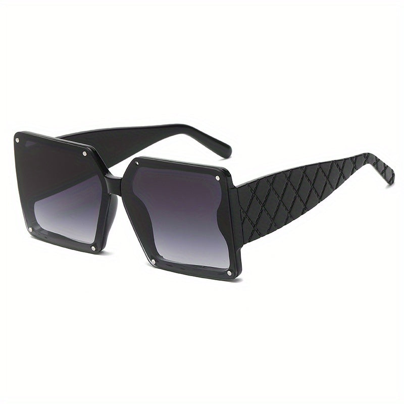 Y2K Square Sunglasses Rivet UV400 Sun Shades for Summer Beach