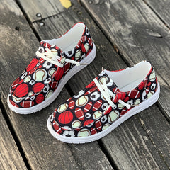 Women's Football Basketball Rugby Pattern Skate Shoes