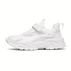 Boys Casual Low Top Sneakers with Hook and Loop Fastener