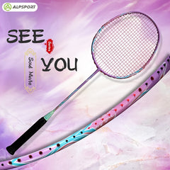 ALP DJ Badminton Racket Full Carbon Fiber Lightweight Flexible Gift