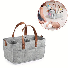 Felt Baby Organizer Basket Diaper Bag Nappy Changing Bag Kids Storage Carrier