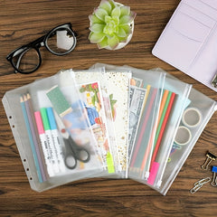 A6 Budget Binder Organizer with 6 Hole Pockets