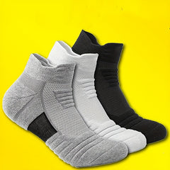 Men's Thick Cotton Basketball Socks - Anti-Slip & Breathable