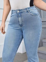 Women's Plus Size Stretch Flared Leg Jeans