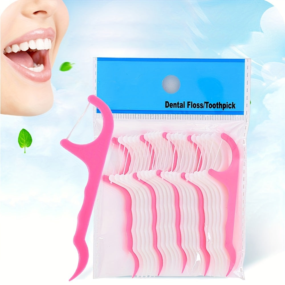 25pcs Disposable Dental Floss Stick for Gap Cleaning