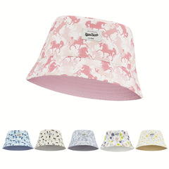 Plain Lightweight Reversible Bucket Hats For Stylish Summer Girls Boys