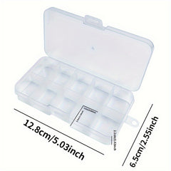Plastic Portable Tackle Box 10 Compartment Storage Organizer