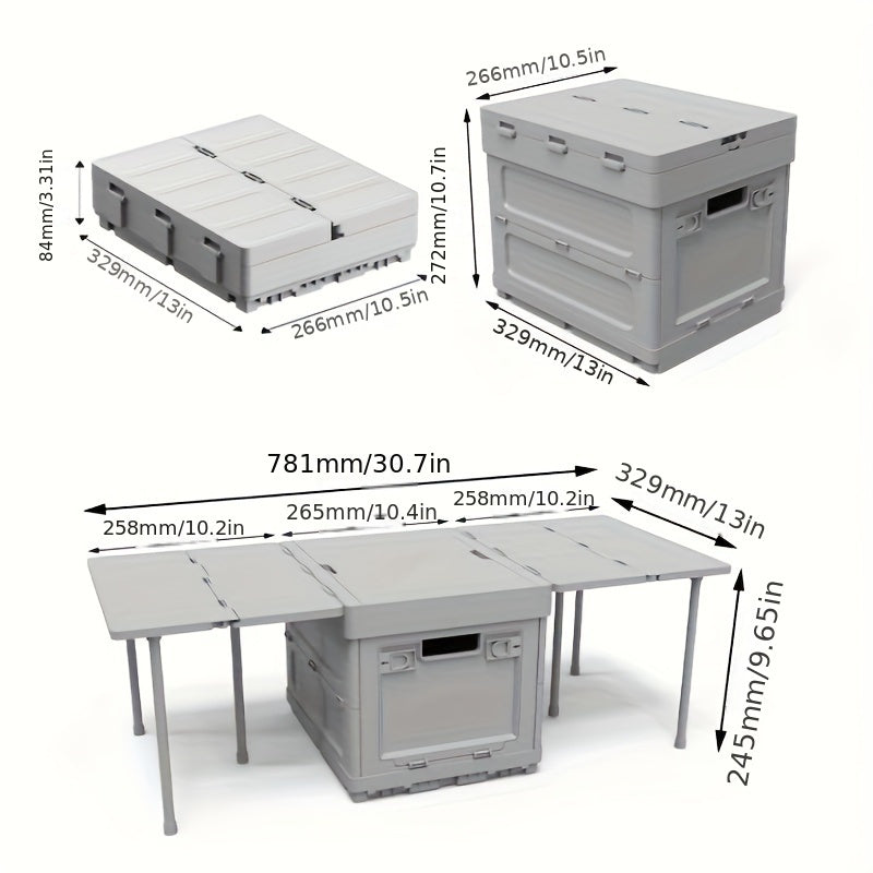 21L Collapsible Storage Box Outdoor Folding Table Camping Fishing Picnic Beach