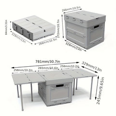 21L Collapsible Storage Box Outdoor Folding Table Camping Fishing Picnic Beach