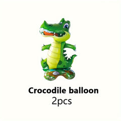 2pcs Standing Dinosaur Aluminum Balloon Birthday Party Decoration