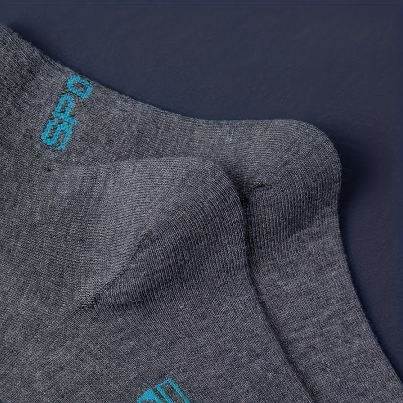 5 Pairs Men's Outdoor Crew Socks, All Seasons Comfortable Sports Stockings