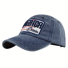 Unisex Sunshade Breathable Adjustable Baseball Cap with Letter Embroidery