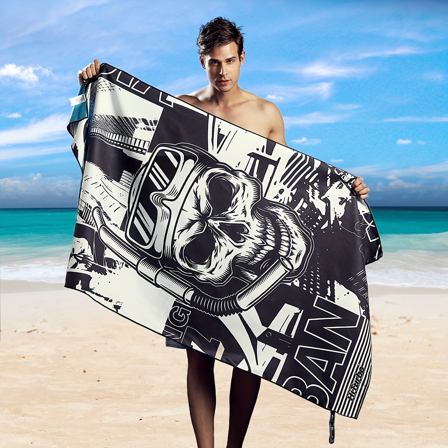 Turbo Microfiber Beach Towel Quick Drying Sand Proof Swim Towel