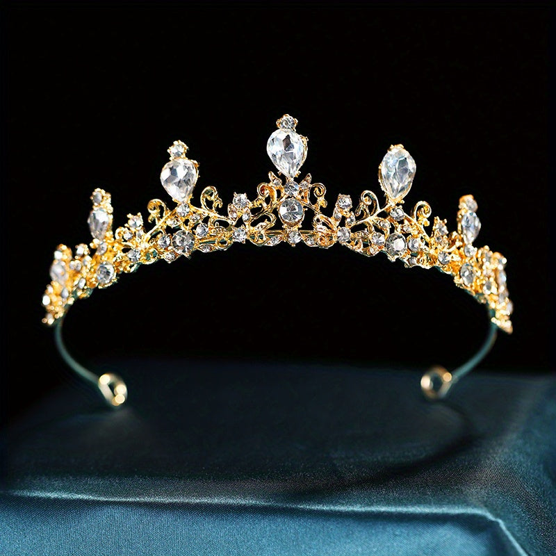 Bridal Crystal Headband Queen Princess Crown Head Jewelry Tiara