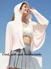 Sunscreen Shawl Hoodie One Piece Long Sleeve Jacket