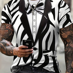 Funny 3D Print T shirt Men's Casual Street Style Round Neck Tee Shirt