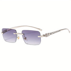 Leopard Head Sunglasses Retro Square Frameless