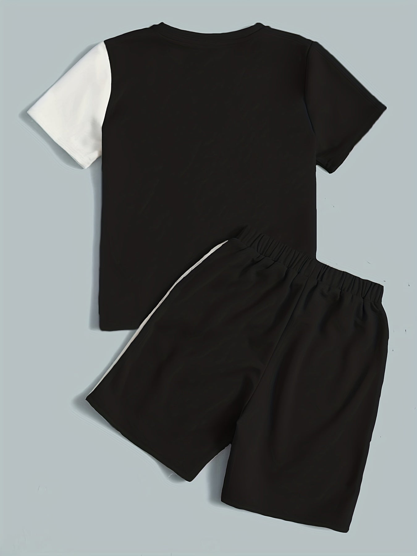 Boys Casual Block Letter Graphic Print T-shirt & Shorts Set