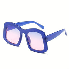 Oversized Square Frame Gradient Sunglasses UV400