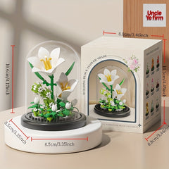 ABS Flower Arrangement Toy Lily & Pink Flower Festive Gift Idea