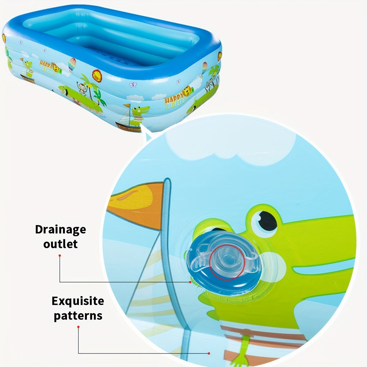 Inflatable Family Swimming Pool for Summer Fun