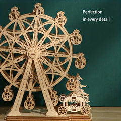 DIY Ferris Wheel Wooden Toy Music Box Children Birthday Gift