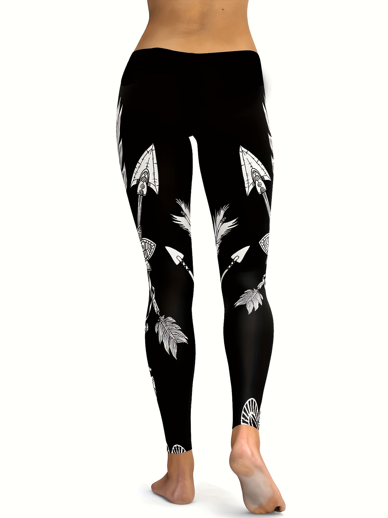 Women's Printed Skinny Leggings for Sports Fitness Yoga