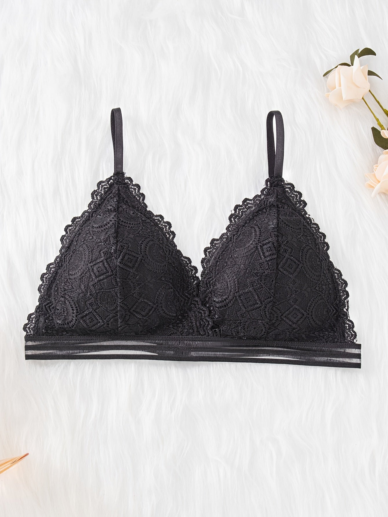 2pcs Lace Wireless Bras Comfy Intimates Bra Women's Lingerie