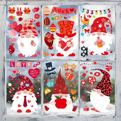 9 Sheets Window Clings Decorations Party Ornaments Vinyl Window Sticker Decals