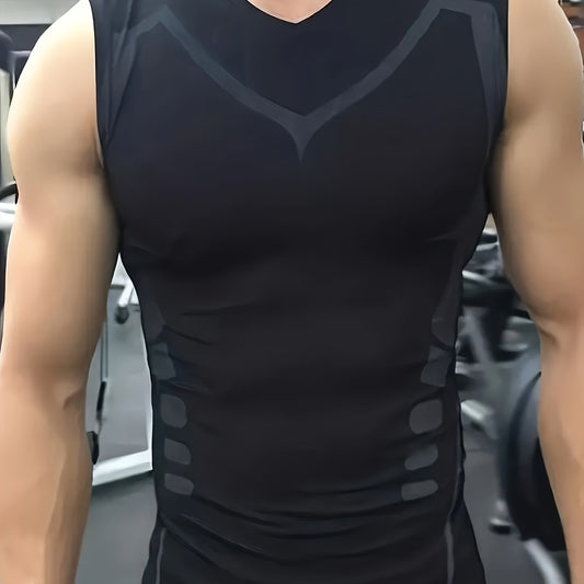 Men's Quick Dry Sleeveless Shirt Compression Tank Top