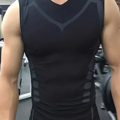 Men's Quick Dry Sleeveless Shirt Compression Tank Top
