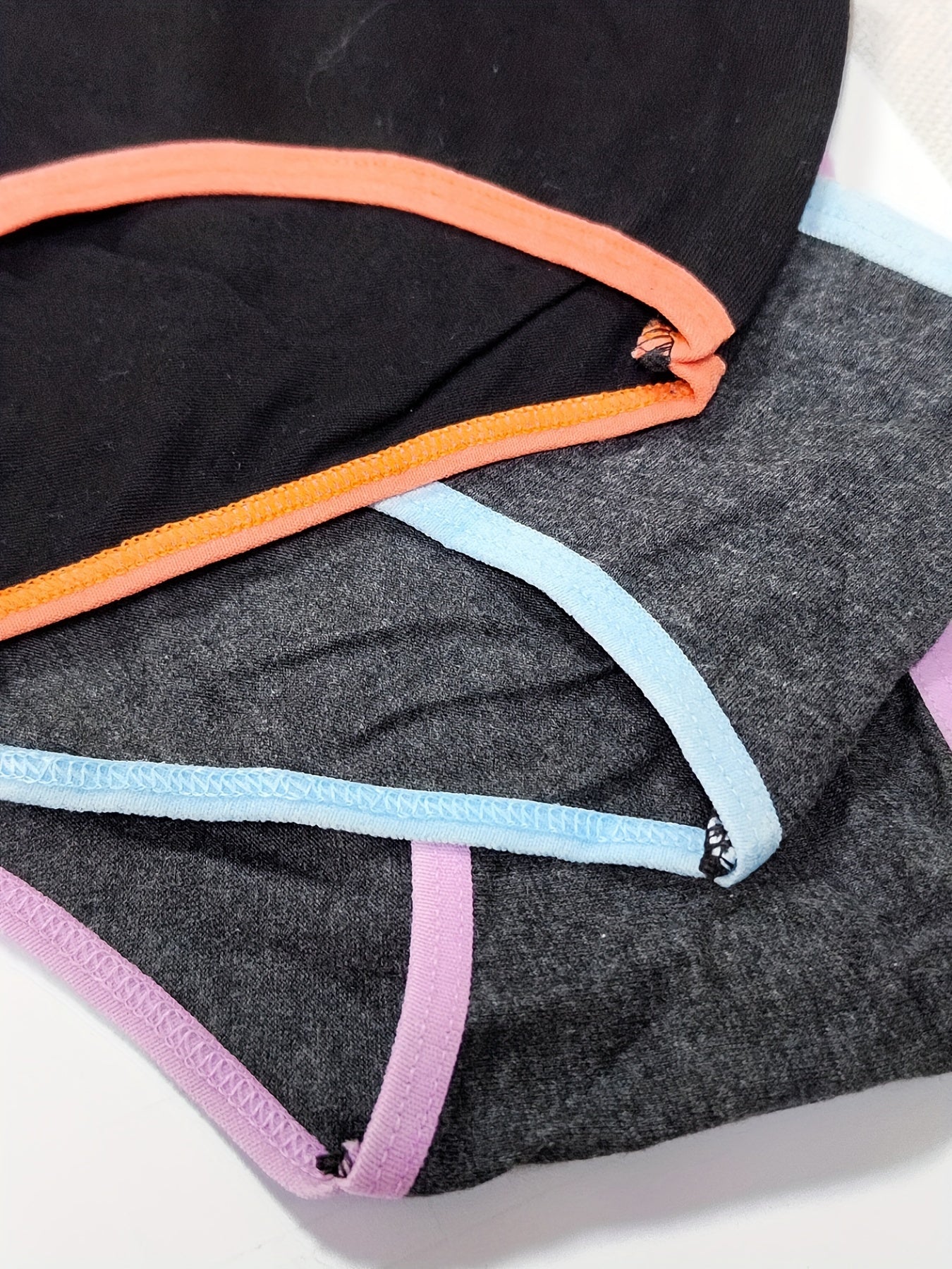 3pcs Girls Block Trim Shortie Brief Soft Cotton Underwear