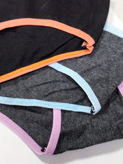 3pcs Girls Block Trim Shortie Brief Soft Cotton Underwear