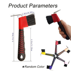 Plastic Horse Hoof Pick with Soft Grip Handle, Equine Cleaning Tools