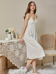 V Neck Slip Nightdress Spaghetti Strap Sleep Dress