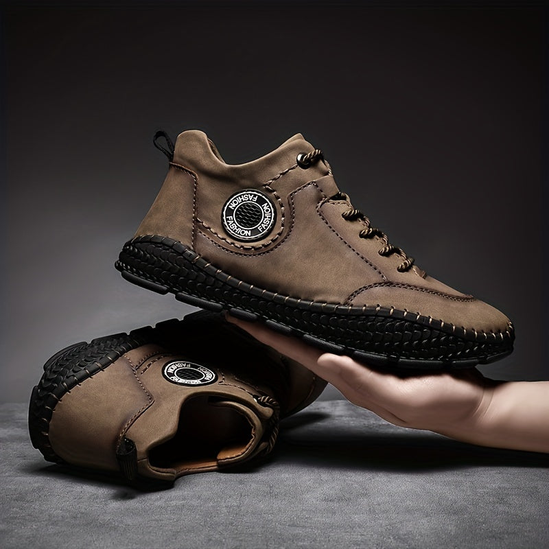 Men's Ankle Boots Casual Rubber Sole Walking Sneakers