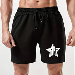 Men's Star Print Comfy Drawstring Shorts for Summer