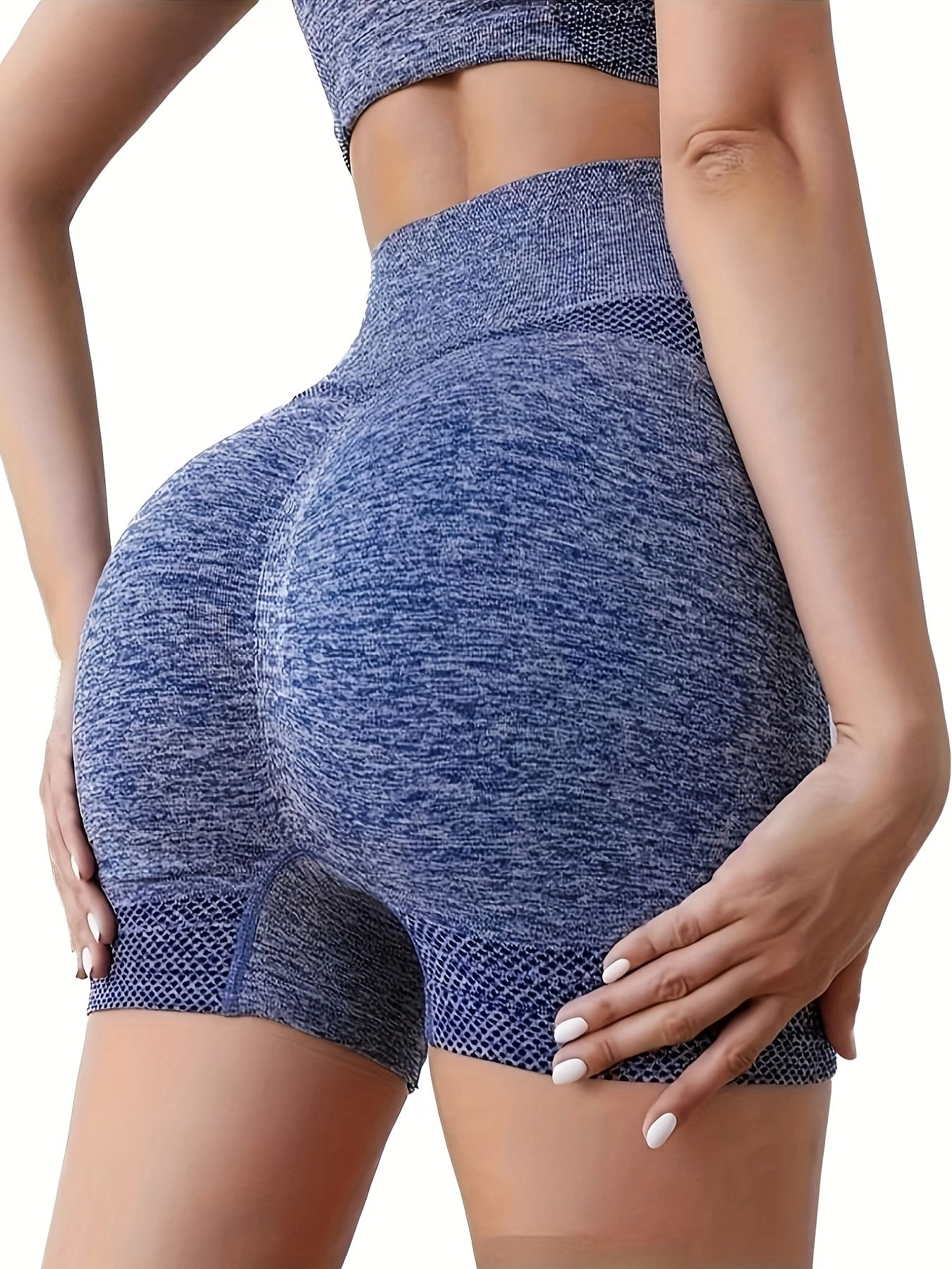 4pcs Seamless High Waisted Butt Lifting Yoga Shorts
