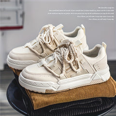Men's Chunky Skate Shoes Good Traction Breathable Lace-up Sneakers