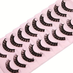 10 Pairs 4D Curly False Eyelashes Natural Volume Fluffy Charming Makeup Lashes