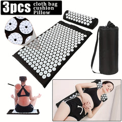 Acupressure Massage Mat and Pillow Set Relieve Back and Neck Stress