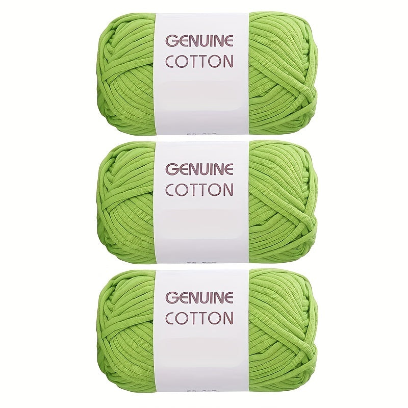 3 Skeins Cotton Nylon Blended Yarn for Knitting Weaving Crocheting